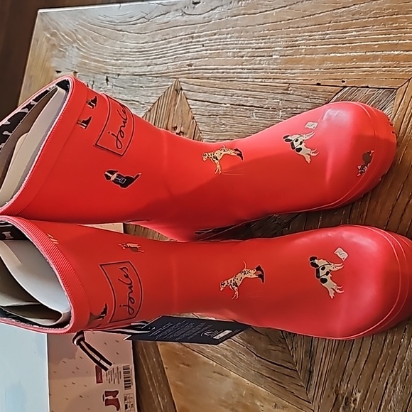 New JOULES  Molly Welly Hikedogs rubber waterproof boots wellies!  7 - Picture 8 of 10